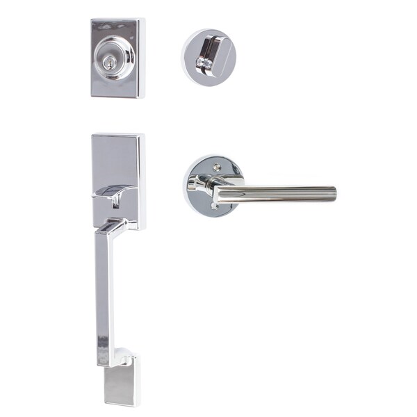 Sure-Loc Hardware Sure-Loc Hardware Stockholm Handleset, Juneau Handleset Trim, Polished Chrome SH507-R-JU 26 - main